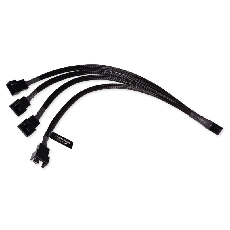Cavo alphacool splitter y 4pin a 4x pwm a 4 pin 30cm nero [18683]