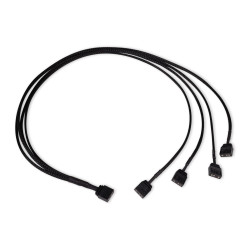 Cavo alphacool splitter y rgb 3pin a 4x3pin 60cm nero [18712]
