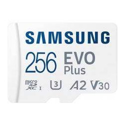 256gb scheda sd samsung evo plus microsdxc 2024 cl10 bianco [mb-mc256sa/eu]