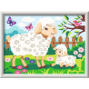Dipingere con i numeri ravensburger pecora con agnello 24x18cm [23764]