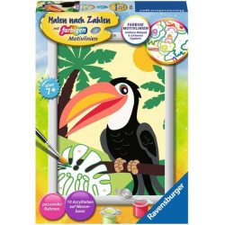 Dipingere con i numeri ravensburger tucano nella giungla 13x18cm