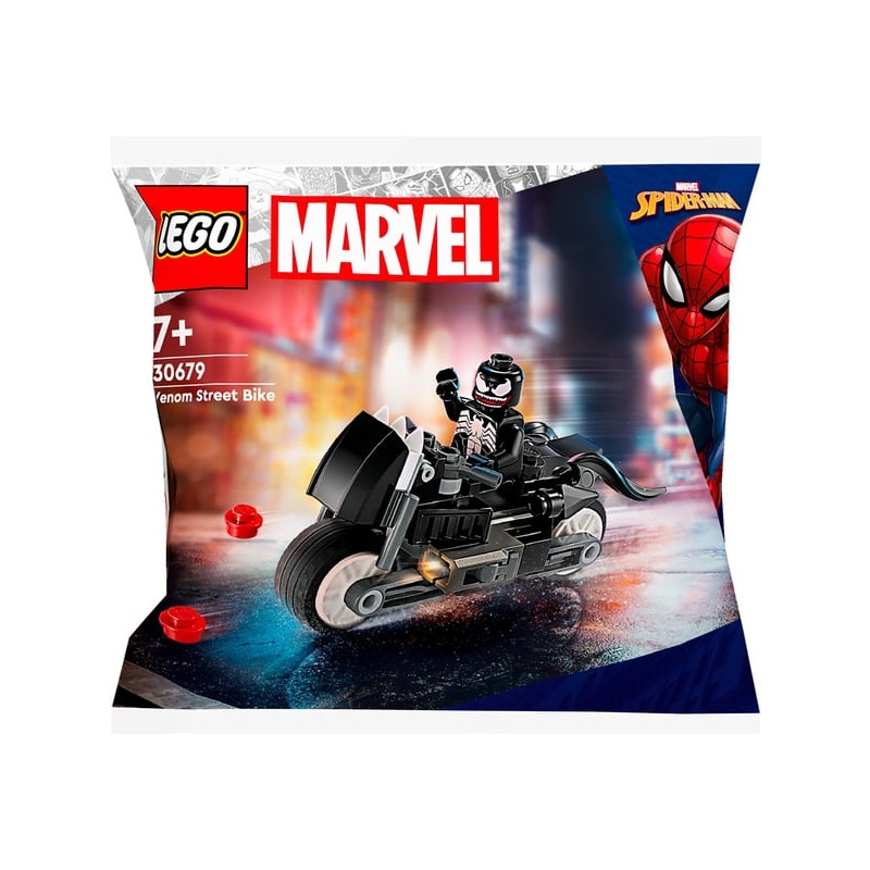 Lego marvel spiderman motocicletta di venoms multicolore 53pz [30679]