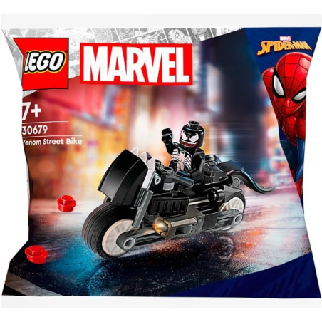 Lego marvel spiderman motocicletta di venoms multicolore 53pz [30679]