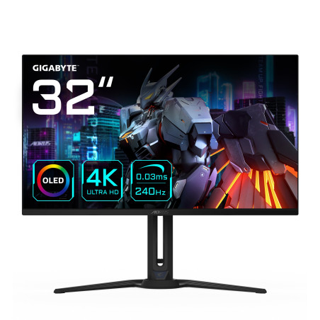 Monitor oled 32" gigabyte fo32u2 4k ultra hd 3840x2160/0.03ms/classe