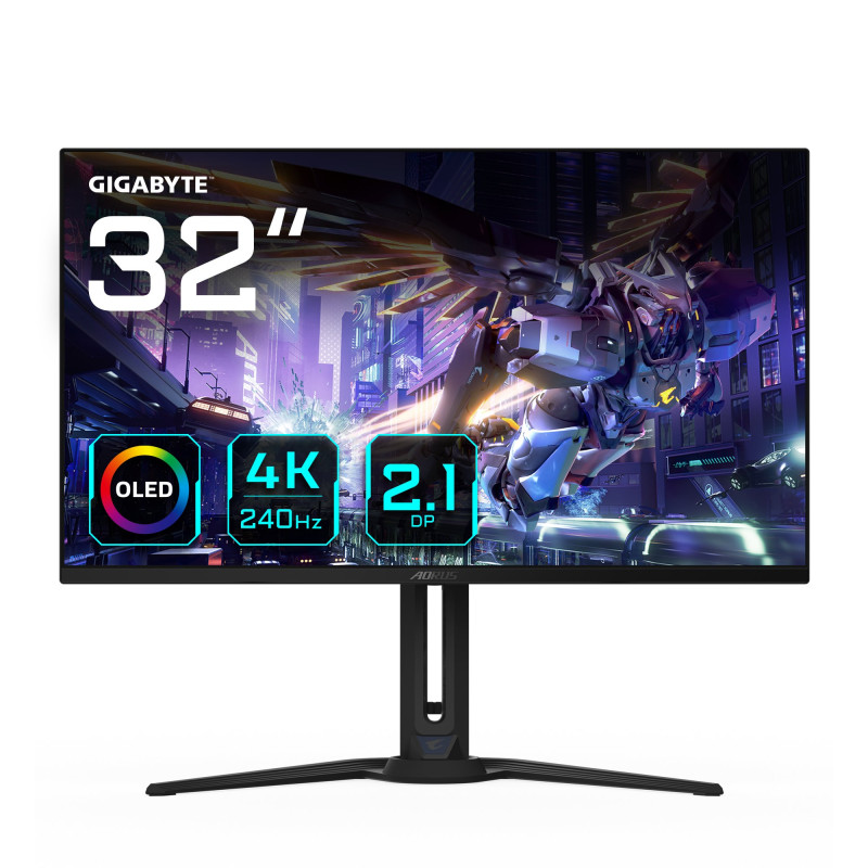Monitor oled 31.5" gigabyte aorus fo32u2p 4k ultra hd 3840x2160/0.03ms/nero