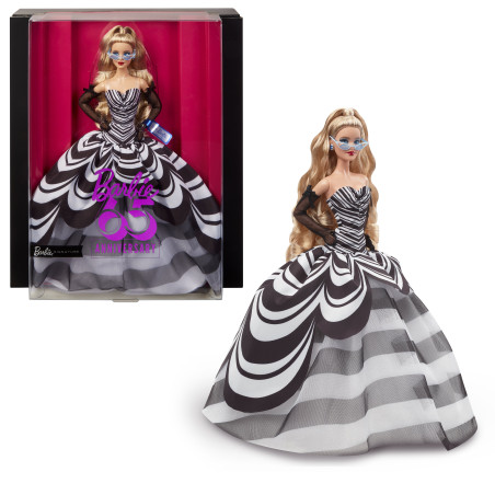 Bambola alla moda barbie hrm58 firma 65anni-bionda plastica/tessile