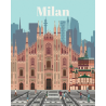 Kit pittura ravensburger creart-colorful milano 30x24cm 15colori
