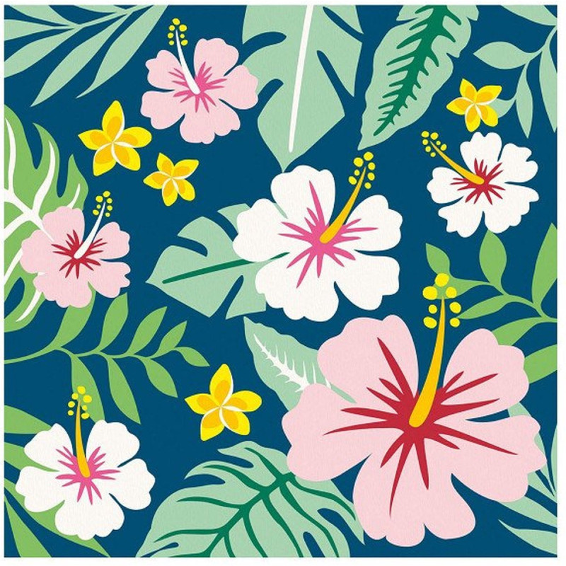 Kit pittura ravensburger creart-fiori esotici 20x20cm multicolore