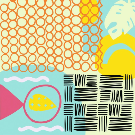 Kit pittura ravensburger creart-funky shapes 20x20cm multicolore