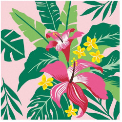 Kit pittura ravensburger creart-piante tropicali 20x20cm 15colori