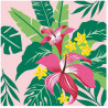 Kit pittura ravensburger creart-piante tropicali 20x20cm 15colori