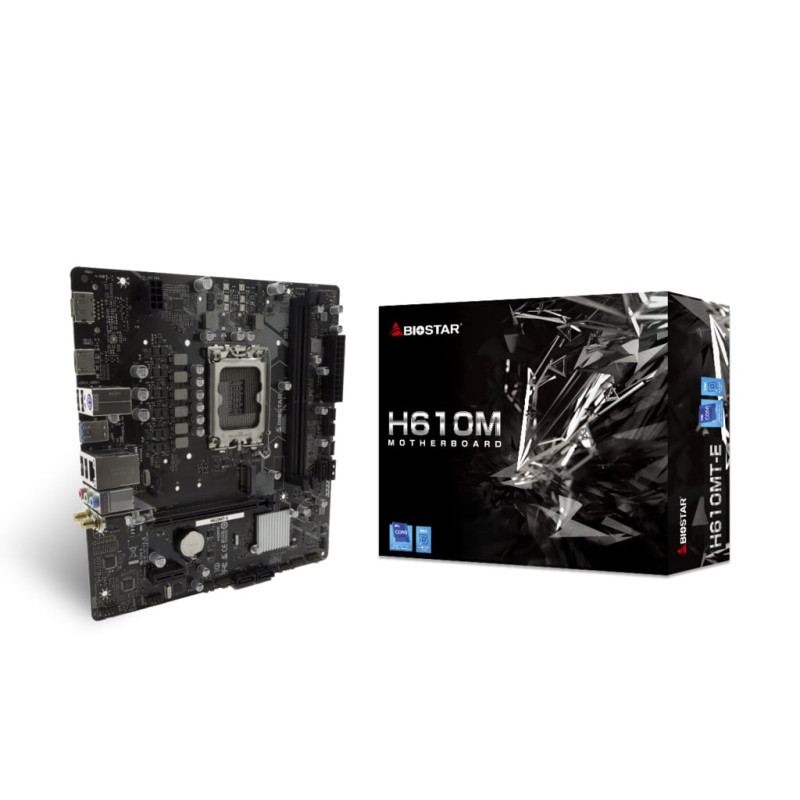 Scheda madre intel biostar h610mt-e lga 1700 micro atx 2x ddr4