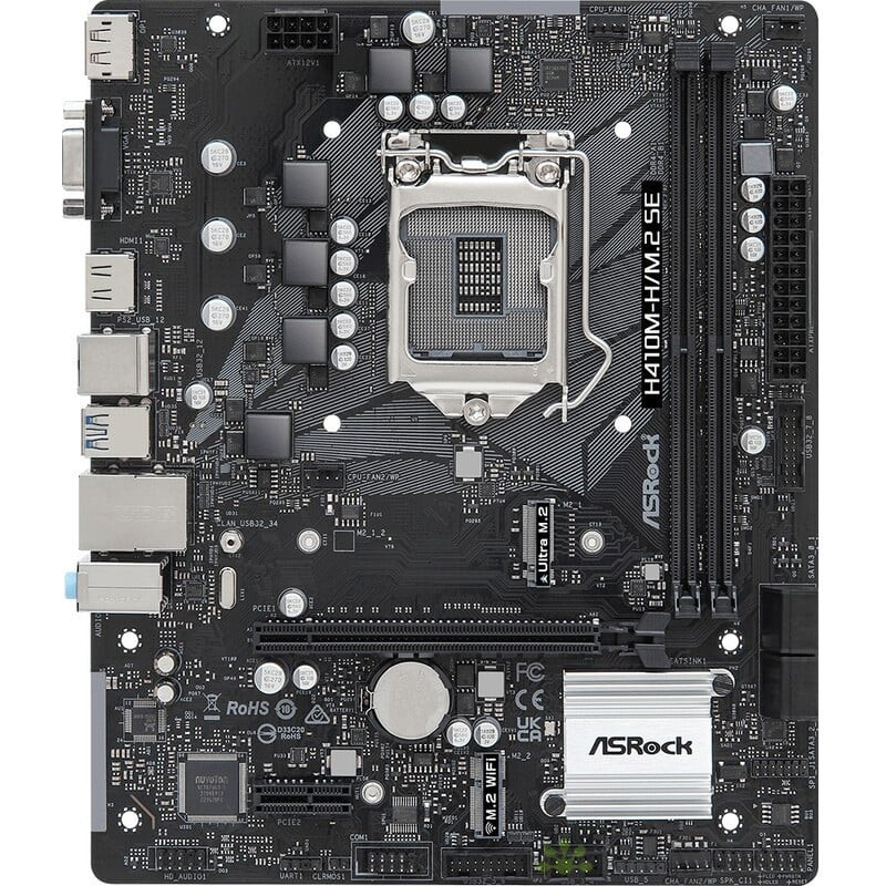 Scheda madre asrock h410m-h/m.2 se atx 1x ddr4 1200 [h410m-h/m.2