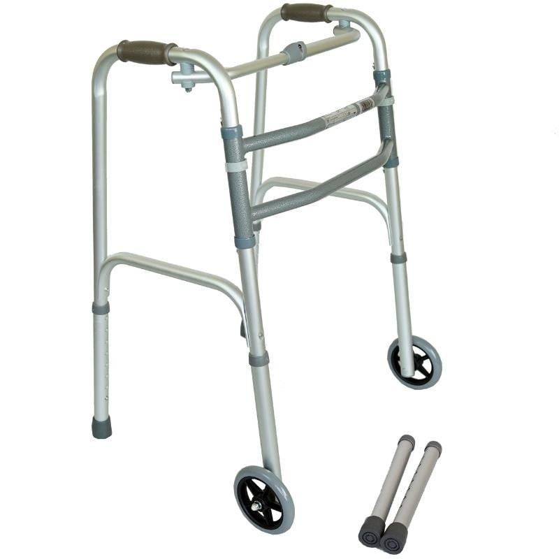 Deambulatore vitea care 3-in-1 con ruote argento [vcbp0031]