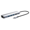 Docking station manhattan usb-c hub multiporta pd 6in1 4k 100w