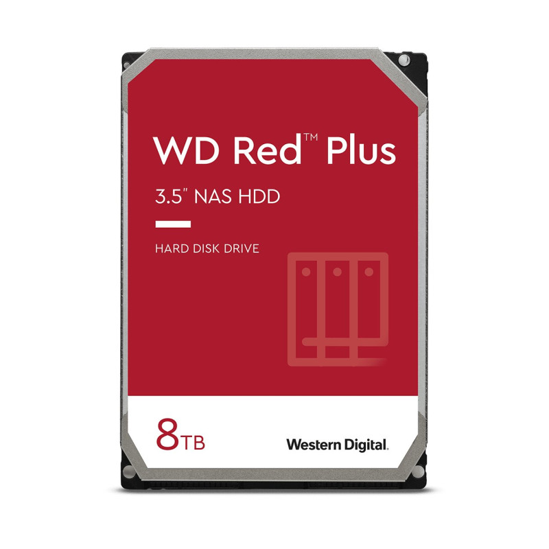 Hard disk 3,5 8tb western digital classe plus cmr 256mb/5640rpm rosso