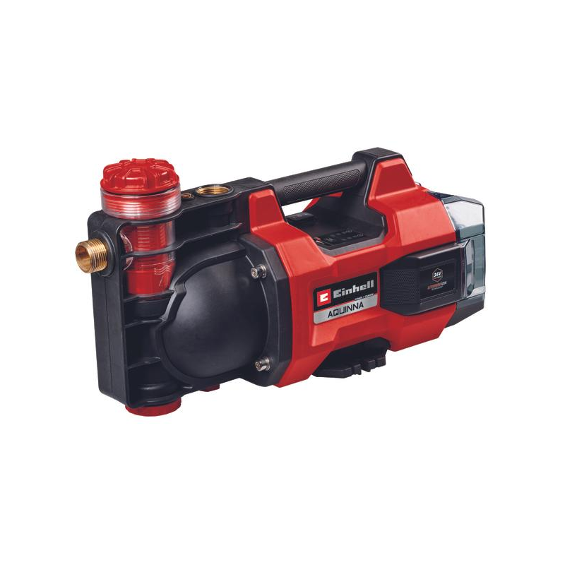 pompa per acqua einhell aquinna 36/38 f led a batteria 18v rosso/nero