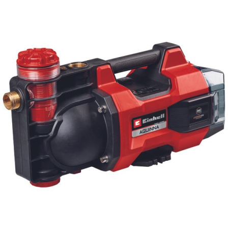 pompa per acqua einhell aquinna 36/38 f led a batteria 18v rosso/nero