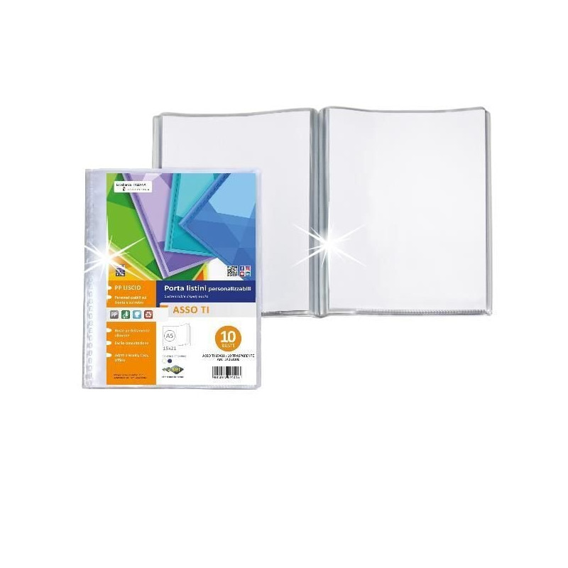 Portalistino sei rota asso ti a 30 buste 15x21cm trasparente [57263000]