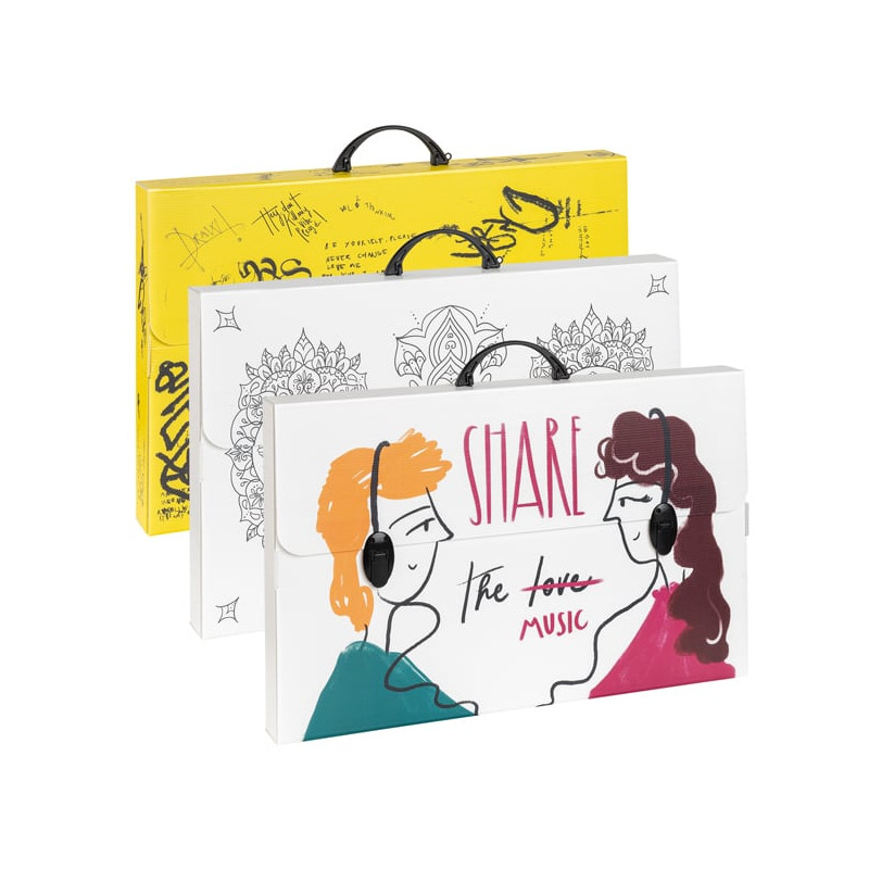 Valigetta favorit plastica 56.5x36.5x5.5cm multicolore [400183886]