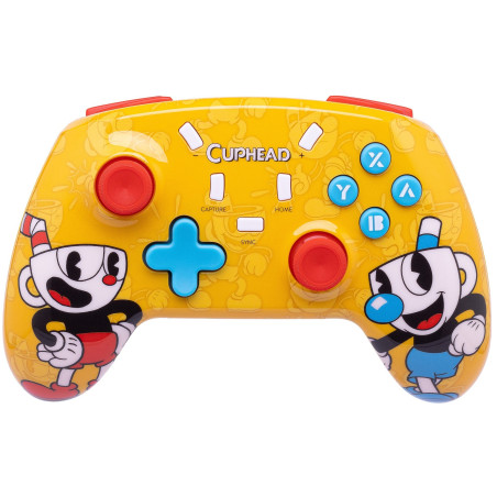 Controller qubick cuphead wireless per nintendo switch giallo