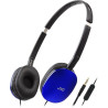 Cuffia jvc ha-s160m-au a padiglione 3.5mm con microfono blu/nero