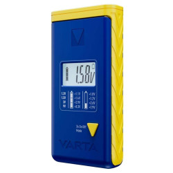 Tester varta per batterie e pile a bottone aa/aaa/c/d/9v blu/giallo