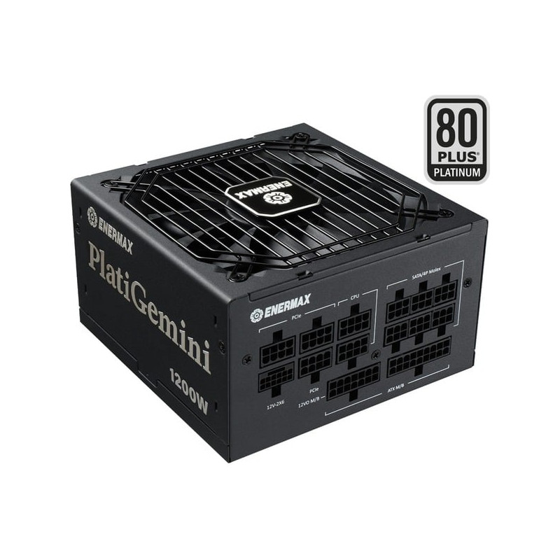 Alimentatore 1200w enermax platigemini 80 plus per pc nero [egn1200p]