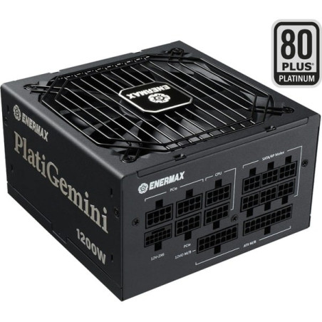 Alimentatore 1200w enermax platigemini 80 plus per pc nero [egn1200p]