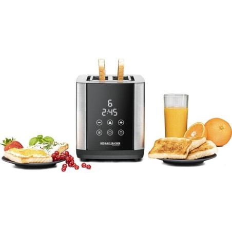 Tostapane rommelsbacher sunny to 850 per 2 fette 800w acciaio inossidabile/nero