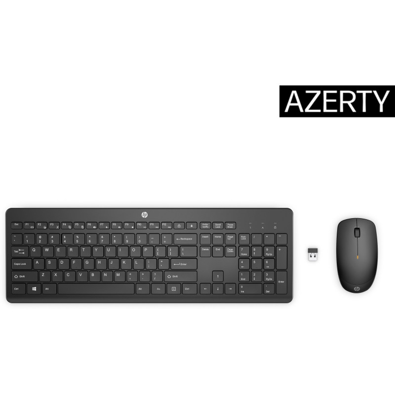 Kit tastiera e mouse hp desktop 230 nero [18h24aa]