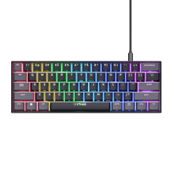 Tastiera trust gxt867acira per gaming qwerty rgb nero
