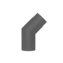 Gomito per pellet in acciaio ala 45 gradi 8 grigio 2mm [ala]