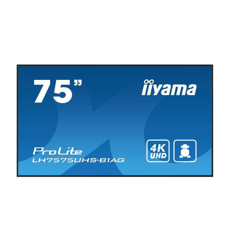 Monitor digital signage led 75" iiyama lh7575uhs 4k ultra hd