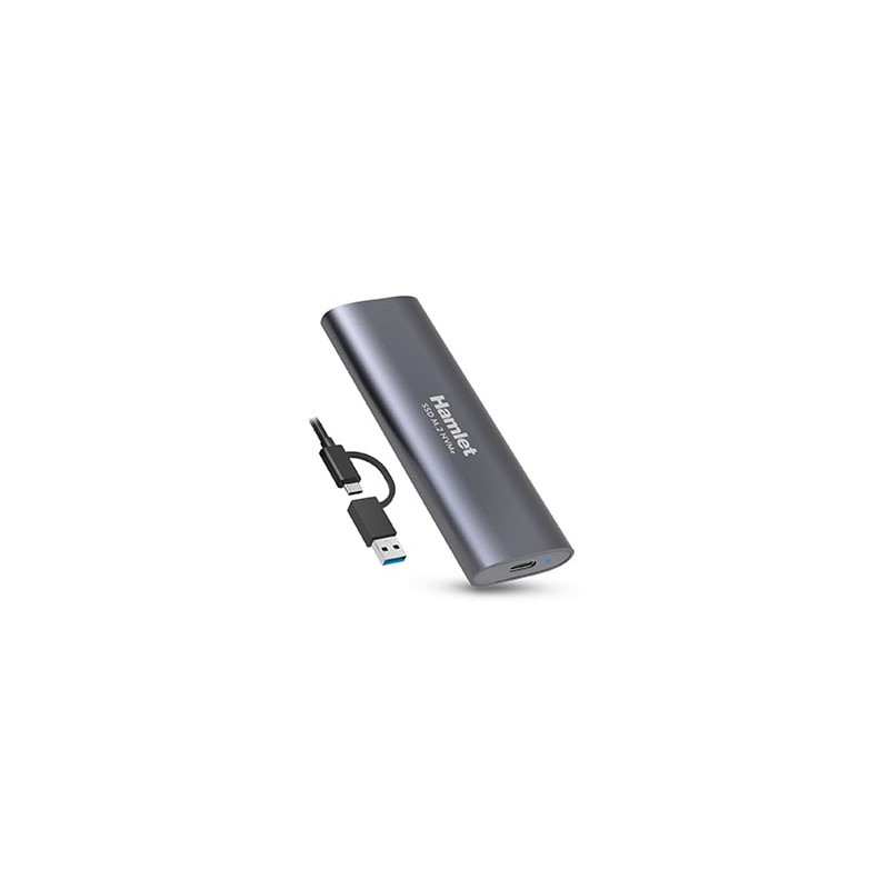 custodia hamlet hxdm2-10gy esterna usb-c 3.2 10 gbps per