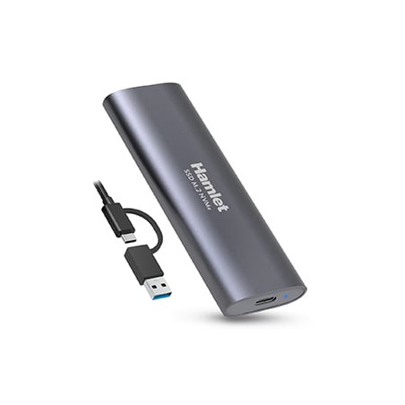 custodia hamlet hxdm2-10gy esterna usb-c 3.2 10 gbps per