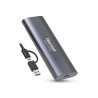 custodia hamlet hxdm2-10gy esterna usb-c 3.2 10 gbps per