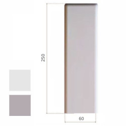 Placca per avvolgitori boliscarlo cieca 60x250mm abs bianco [1800/mc.20]