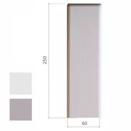Placca per avvolgitori boliscarlo cieca 60x250mm abs bianco [1800/mc.20]