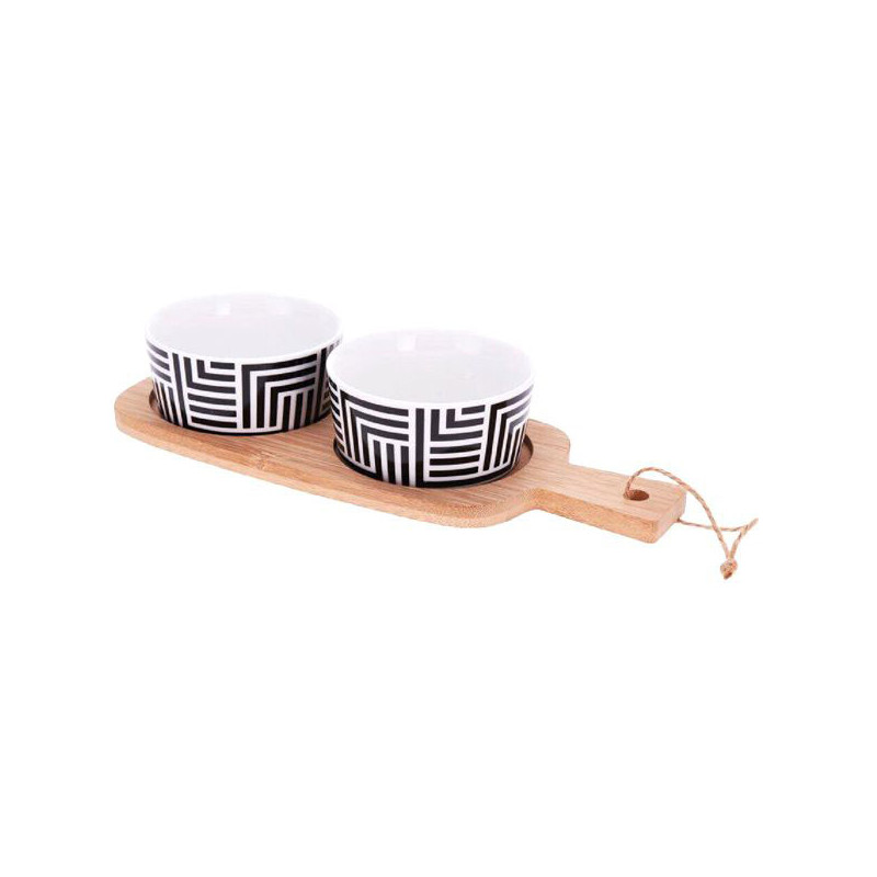Vassoio aperitivo eh excellent houseware serving set in legno 25.10.5cm