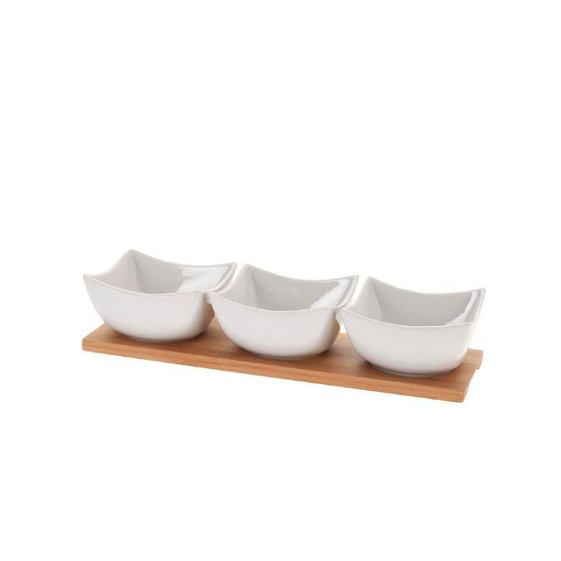 Vassoio aperitivo excellent houseware koopman serving set in legno