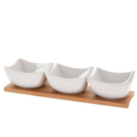 Vassoio aperitivo excellent houseware koopman serving set in legno