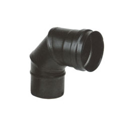 Gomito per pellet in inox maral 45 gradi 8 nero 300 gradi [maral]