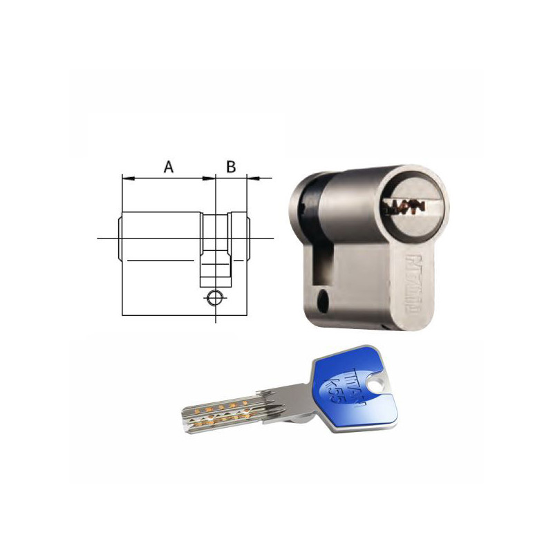 Cilindro infilare dom titan k55-5010 60-50-10 argento