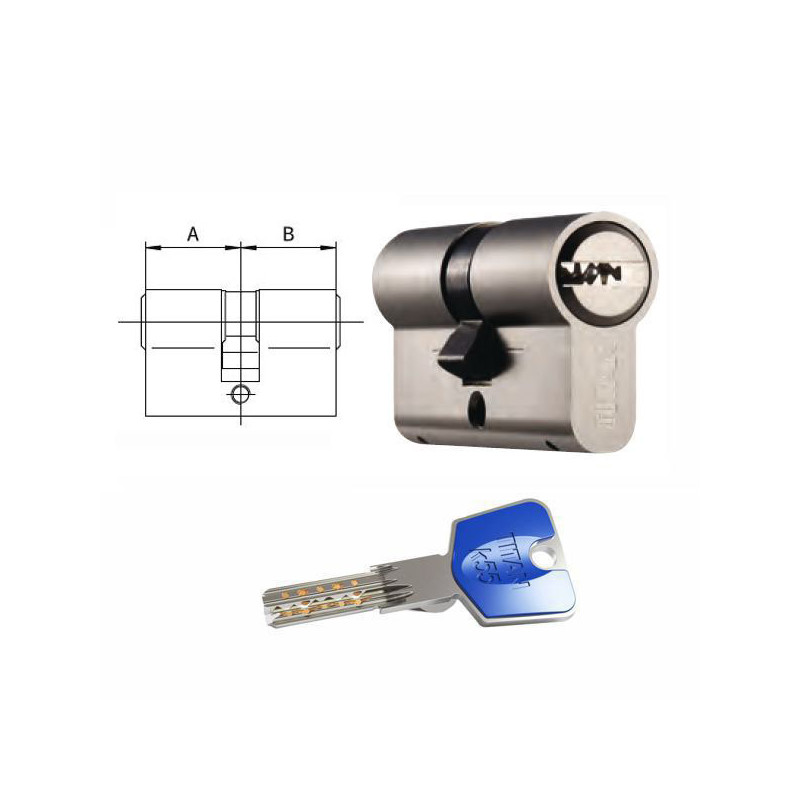 Cilindro infilare dom titan k55-3570 105-35-70 argento