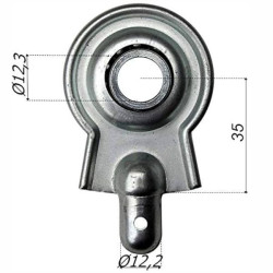 Cuscinetto a sfera bolis carlo 1072/d supporto murare argento [1072/d]