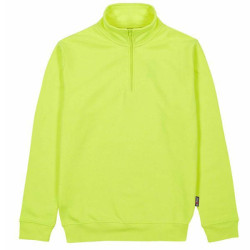 Felpa u power con zip giallo fluo xxl [ey295yy-xxl]