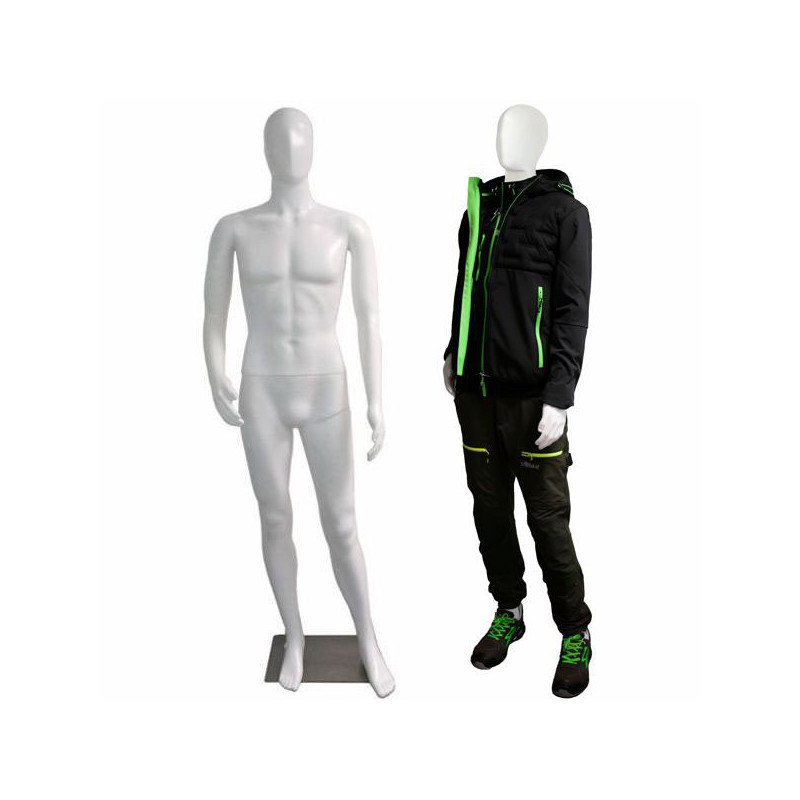 Manichino uomo upower 185cm plastica bianco [es00016]
