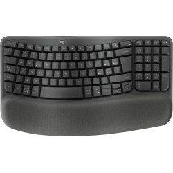 Tastiera logitech wave keys wireless/bluetooth qwerty italiano grafite