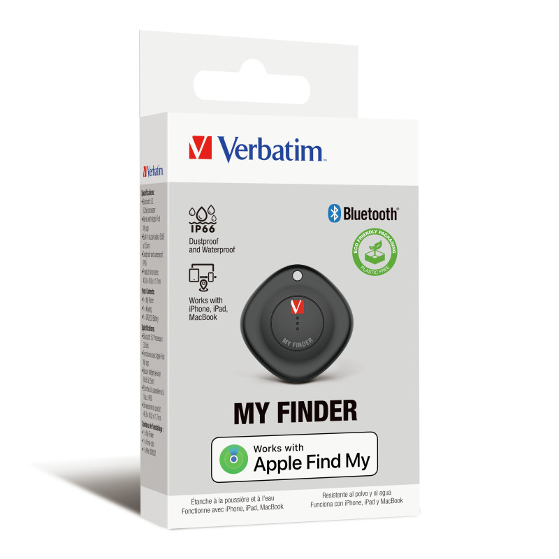 Localizzatore verbatim my finder antipolvere bluetooth 5.2 nero [32130]